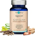 Suplemen Kesehatan Gut untuk Pria dan Perempuan, Got Gutzy, Berisi Turmeric, Ginger, Licorice, Aloe Vera dan Digetical Enzymes, untuk Digetical Health, Acidity, Constipation, Nausea, 60 Capsules.