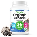Orgain Vegan Powder, Cookies & Cream - 21g Plant Based Protein, 7g Prebiotic Fiber, Low Net Carb, No Laktosa Ingrediens, No Ditambahkan Sugar, Non-GMO, For Shakes & Smoothies, 2.03 lb