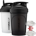 Botol ProFlow Cup Hydra Seleraka 124; Protein Shaker Cups dengan Whish Ball, Leak- Revidence Lid, Concept Carry Handle 124; BPA-Free Gym Mixer untuk Powder Protein, Mixing Suplemen (2 Pack dengan Power Whish)