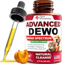 Natural Cat & Dog Intestinal Pertahanan - Herbal Broad Spectrum Cleanser - Membantu Hapus Parasit & Toxins - Obat Cair untuk Puppy & Kitpies - UTI Dukungan - Dibuat di USA