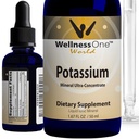 WelnissOne Loonic Potsium Supplemen - Potasium Chloride Drops untuk Absorpsi Cepat - Boost Immune System & Fungsi Otot - USA Test, Vegan, Non-GMO, Gluten Bebas, Tanpa Rasa, 1.67 fl oz