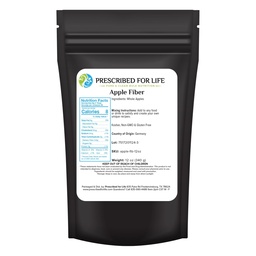 Prescripted For Life Apple Fiber Powder, Natural Apple Pectin Fiber Suplement for Digetical Health, Vegan, Non GMO, Gluoz / 340g