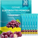 Paket Hidration Sugar Free, Electrolite Drink Mix Portable Hidration Packet for Rapid Hidration, Grape Flavor, 30 Sticks
