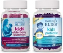 Anak-anak kaya Ibu Elderberry, 60 Gummies (Paket 1), dan Anak Probiotik + Prebiotic Gummies 45 (Paket 1), Dukung Kebal Anak-Anak dan Diadrusi Sehat