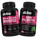 Myo- Inositol & D-Chiro Inositol Saw Palmetto - 40: 1 Rasio Hormone saldo for Women - Saw Palmetto for Women Hair Loss - Supppport Menstrual Cycle & Dukungan Kesehatan Perempuan