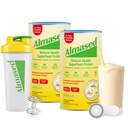Almased Meal Replacement Shakes for Weight Loss - Protein Powder - Starter Kit (Almond Vanilla Flavor, 2 Cans dari 17.6 oz + Shaker Bottle + Scoop)