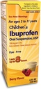 "Taro Children 's Ibuprofen Oral Suspension 100 mg per 5 mL, 4 Fl Oz, Pain Reliever and Fever Reducer for Ages 2-11 Years, Dye- Free, Berry Flavor