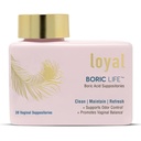 Loyal Boric Life - Boric Acid Vaginal Suppotory - 600mg - Support Odor Control - Promoses Vaginal Saldo - Soothes Ketidaknyamanan - Made in USA - 30 Count