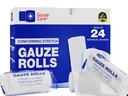 Gauze Rolls Pack berisi 24 - Premium Quality Lint dan Latex- Free 4 inci x 4.1 Yards Stretch Bandages Dirancang untuk Words & Comfort - Ideal untuk digunakan sebagai Mummy wrap