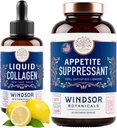 WINDSOR BOTANICALS Liquid Collagen dan Appetite Prepressant Beauty and Wellness Bundle