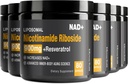 Tambahan NAD - NAD + dengan Nicotinamide Riboside (NR) dan Resveratrol Quercetin 900mg Pure Organik NAD Plus untuk Perbaikan Sipil Berat Sel Agreed Fungsi Otak, 80 Capsules (Paket 6)