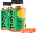 Hidrating Hyaluronic Highlighter Skincare Gummies: 124; Support Brighter, Dewy, Plump Skin 14; Vegan Acid Hyaluronic & Vitamin C Suplemen 124; Non- GMO, Glatin- Free, Orange Flavor, 60- Day Suply