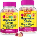 WellYeah Magnesium Citrate Gummies for Children (2 Pack) - Supplemen Stress Relief Chewable Stress untuk Anak-Anak
