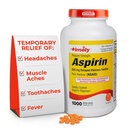 TIME- CAP LABS, INC. Timete Regular Kekuatan Aspirin 325mg - 1000 Entiic Coated Tablet - Pain Reliever untuk Minor Aches and Pains, Demam Reducer - Dibuat di USA