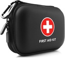 Mini First Aid Kit, 100 Potongan Air Resistan Hard Shell Kasus Kecil - Sempurna untuk Perjalanan, Outdoor, Home, Kantor, Camping, Hiking, Mobil (Hitam)