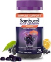 Sambucol Black Elderberry Gummies - Elderberry dengan Zinc dan Vitamin C untuk Orang dewasa, Sambucus Gummies, Dukungan Imune - 30 Count
