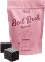 Bit Root Gummies with Cherry Flavor, Beet Chewables with added Grape Seed Extract - Natural Color & Flavor - Beetroot Chews for Workout, Health and Wellness - 60 Beet Gummies