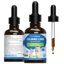 Pet Wellbeing Calming Care for Cats - Vet- Formulated Behavioral Dukung - Friss Stress, Emotional Wellness - Ashwagandha & Holy Basil Adaptogen - Holistic Cat Supplemen 2 oz (59ml)