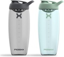 Prox Pursuit Protein Shain Shaker Bottle (32 oz) - Silent No-Ball Mixer, Leak- Providence Lid, BPA / BPS & Phthalate- Free ECOZEN - Easy- Clean Shaker Cup for Protein Shakes, Pre & Postout Smoothies