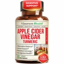 Vinegar Apel Organik dengan Suplemen Curcumin Turmeric & Ginger untuk Kesehatan Digetical, Metabolisme, Energi & Gabungan - Turmeric & Apple Cider Vinegar Capsules. 60 Vegan Non-GMO Caps