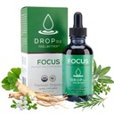 DropRx Fokus oleh Dr. Nicole Saphier - Ginkgo Biloba & Ginseng, Basopa, Rosemary & Sage untuk Memory Improvity and Brain Focus - Organic, Non-GMO, Vegan, Gluten- Free, Kosher, Made in USA (2 Fl Oz)