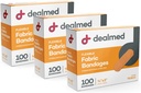 Adhesive Bandages (100 Cacah) Perban dengan Banding Non-Stick Pad, Latex Free, Weund Care for First Aid Kit, 3 "x 3 / 4"