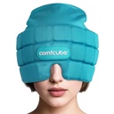 Migraine & Headache Relief Ice Cap, 2 Hours Long Lasting Cold Therapy Wearable & Washable Form Fitting Ice Hat untuk Sinus & Stress Relief, Puffy Eyes, Migraines parah, Kemo