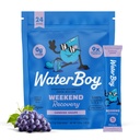 Waterboy Recovery Weekend 124; 3.187mg Electrolite Pawgets: 124; Ginger + L-Theanine + Vitamin 124; No Sugar, All Natural, Gluten Free Appets 124; 24 Drum Stick Mixes (Grape)