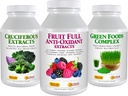 ANDREW LESSMAN 3 Produk Makanan Sehat Bundle - 60 Count Setiap Ekstraksi Kejam, Fruit Full Antiidant Ekstraksi dan Green Foods Complex. Menyediakan Keuntungan Nutrasi 20 + Healthiest Foods.