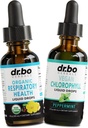 Lung Detox Respiratory Health Drops & Chlorofil Liquid - Sistim Repiration Organik Herbal Lung Cleanse Mullein untuk Dukungan Lungs Bronchial - Chlorophill Drops Odor Cleanse Internal Deodoran
