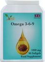 Ved Omega 3- 6- 9 Food Supplemen dari Cold Press Flaxseed Oil, 1000 mg 90 Soft Gel - 90 Days 'Supply.