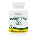 NaturresPlus Panthenic Acid, Substained Rilis - 1000 mg, 60 Tablet