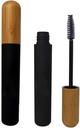 mollensiuer 2Pcs 6ml Refilable Kosong Mascara Bottles Vials Black Reacash Cream Container dengan Eyelash Wand dan Bambu Cap untuk Mascara DIY, Perjalanan