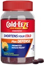 Cold-EEZE Plus Defense Natural Citrus & Elderberry Zinc Chewable Gels, Homepathic Cold Remdy, Shortens Common Cold Sympitics, Promes Immune Health dengan Sambucus Nimra, Echinacea & Rose Hips, 25 Ct