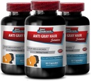 Biotin Pil untuk Pertumbuhan Rambut - Anti Rambut Abu-abu - Chlorofil Powder, Gray Rambut Organik, Gray Restore, Reverse Suplemen Rambut Abu-abu, Reverse Rambut Abu-abu untuk Pria, Rambut Abu-abu untuk Perempuan 6B 360C