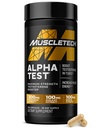 MuscleTech Testosterone Booster for Men, AlphaTest - T-Boost Mens Suplemen dengan Tribulus Terrestris & Boron - Perbaikan Pria Harian Gym untuk Pertumbuhan Otot, Stamina & Energi - 120 Pil