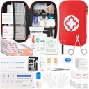 Mini Travel Aid Kit, Darurat Kit dengan 201PCS Bantuan Bantuan Bantuan Pertama dan Tas Kompact Waterproof, Kit Survival Medical Kit untuk Kantor Mobil Berkemah HK