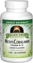 Sumber Vegan Metil Cobalamin, Vitamin B-12 Cherry Flavared Dieter Suplemen, 1 Mg - 60 Lozenges