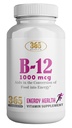 365 Kesehatan oleh HEADTHLIFE Vitamin B12 1000mcg Tablet, Dukungan Konversi Energi, Tambahan Dieter Energi Metabolisme Dukungan, 365 Hari Suppply