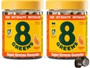 8Greens Daily Fiber Super Greens Gummies - Tangerine Flavor: Boost Immune System & Digetical Health with 8 Real Greens - Non-GMO Formula, Chewables, 50 Vegan Gummies, Pack 2