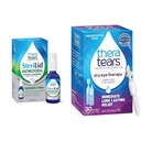 TheraTears SteriLid Eyelid Cleanser and Dry Eye Therapy Lubricant Eye Drops Bundle, 2 fl oz dan 30 Vials