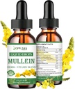 Mulein Drops for Lungs, Detox Lung Cleanse yang kuat untuk Smoker, Organic Mullein dan Chlorofil Drops for Lungs, Mulein Leaf Extract for Lung & Bronchia, Respiratory Health, Imune Boost 2 FL / OZ