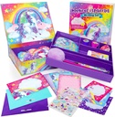Kertas & Sticker Set Dengan Kotak Penyimpanan Ungu & Kertas Huruf untuk Perempuan