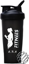 H.R.N 20 Ounce Protein Sake Bottle For Women, Protein Sake Bottle, Shaker Bottle Perfect for Pre And Post Workout, Shaker Cup For Protein Drink, Cocktail Shake 124; [BLACK].