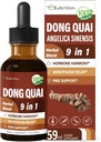 Herbal Tincture, Extract with Dong Quai, for Hormone Harmony, Menopause Relief & PMS Support. 6 oz - (Apple Flavor)