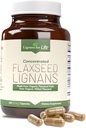 Lignans For Life Flaxseed Lignans for Dogs & People + SDG - Omega 3 Fatty Acids, High Fiber Antioksidants - Impprove Shiny Coat, Digetical & Heart Health for Dogs, 15mg, 180 Flaxseed Capsules, 1 Pack