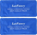 LotFancy Ice Pack for Injuries, Pack of 2, FSA HSA Elimbly, Recable Hot Cold Pack for Therapy, Cooling or Heating Pad for First Aid, Back Shoulder Neck Head Feet Pain Relief, 11 x 5 Inches