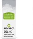 Unived Gel 100 - Vegan Energy Gel for Endurance Athletes Runners & Cycists - 100kcal - Salted Lime - Pack of 6