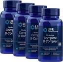 Ekstensi Hidup BioAktif Kompleks B Kompleks Paling Selesai B Formula 60 Vegetarian Capsules 4-Pak