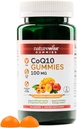 NaturreWise CoQ10 Gummies 100mg - Peach Mango Flavor - Suplemen Kesehatan & Antioksidant Activity - Pectined, Vegan, Soy dan Gluten Free, Non-GMO - 60 Count [Persediaan 1 Bulan]